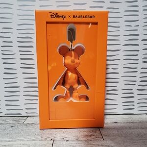 Baublebar x Disney Mickey Mouse Bag Charm / Key Chain in orange/Gold T…